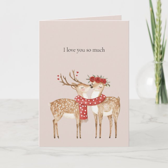 Carte I Love You So Much Deer (Devant)
