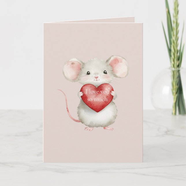 Carte I Love You So Much Mouse (Devant)
