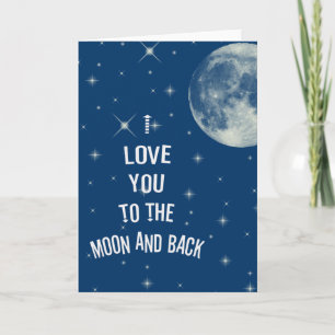 Carte I love you to the moon and back