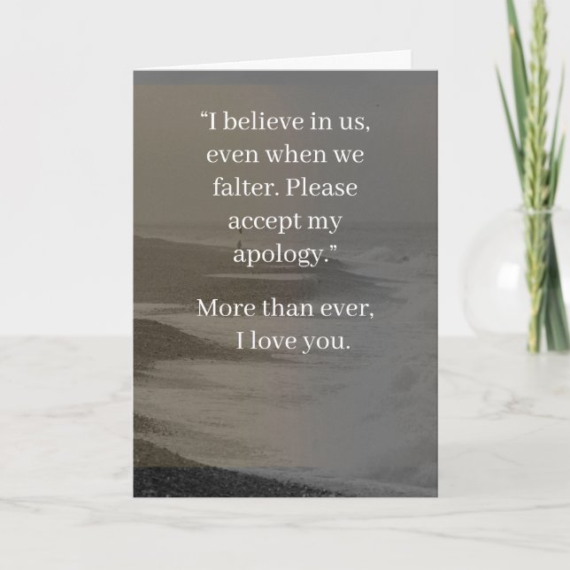 Carte I’m Sorry Relationship Card | Elegant Apology (Devant)