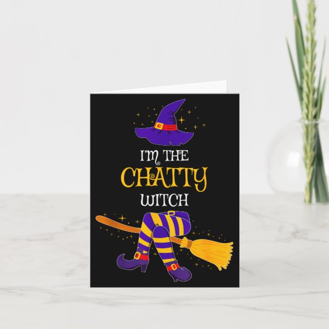 Carte I’m The Chatty Witch Family Matching Costume Hallo (Devant)