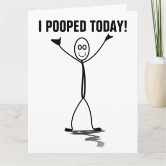 Carte I POOPED TODAY! FUNNY OVERSIZED BIRTHDAY greeting