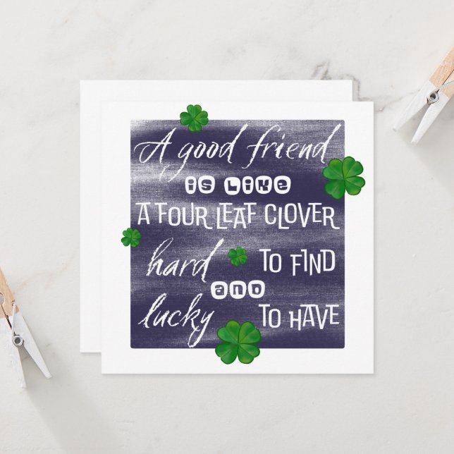 Carte I  Proverbe sur l’amitié-Friendship proverb (Devant/Arrière en situation)