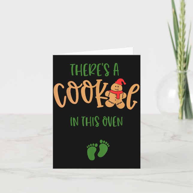 Carte I Put A Cookie In That Oven Couples Christmas Preg (Devant)