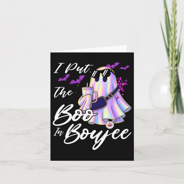 Carte I Put The Boo In Boujee Funny Leopard Boujie Ghost (Devant)