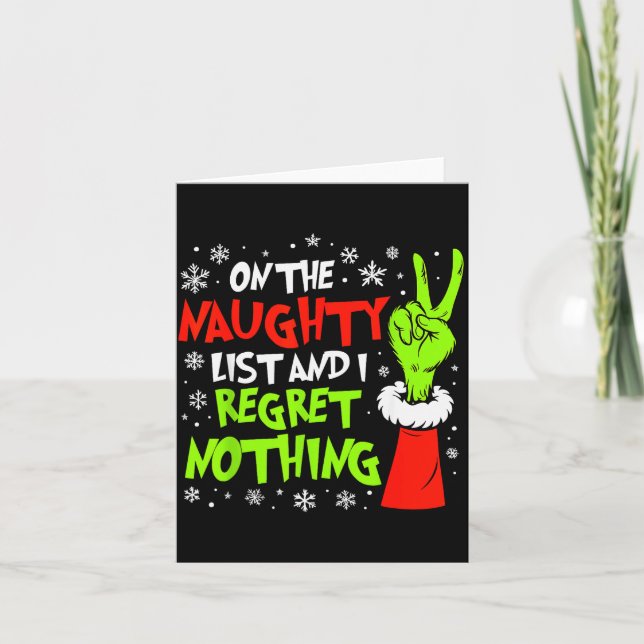 Carte I Regret Nothing Funny Christmas  (Devant)