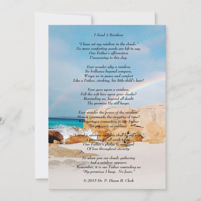 Carte "I Send A Rainbow" Matte (Devant)