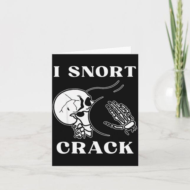 Carte I Snort Crack Skeleton Skull Butt Funny Soky Hallo (Devant)
