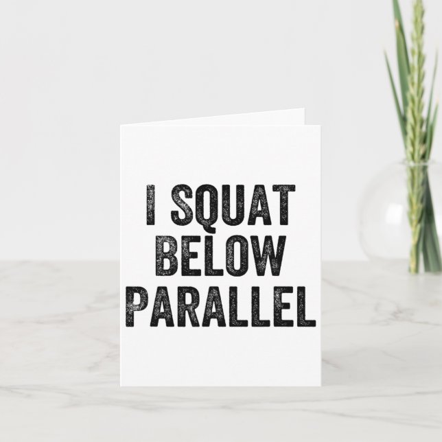 Carte I Squat Sous La Salle De Sport Parallèle Poids Lèv (Devant)