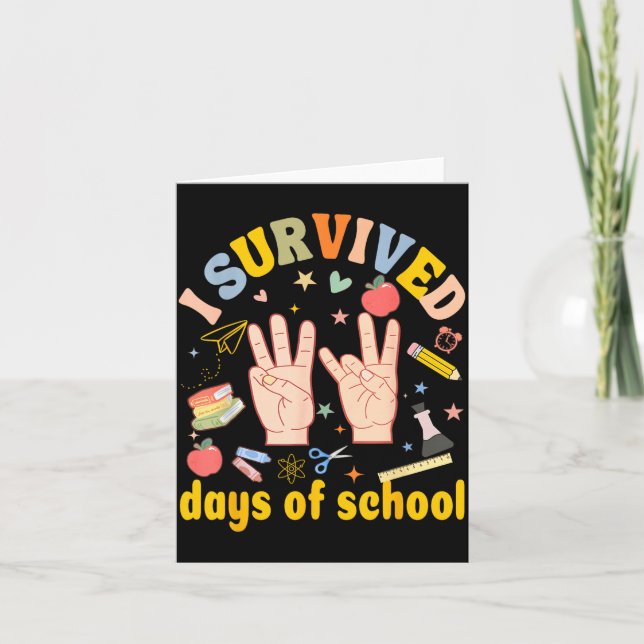 Carte I Survived 67 Days Of School American Sign Languag (Devant)