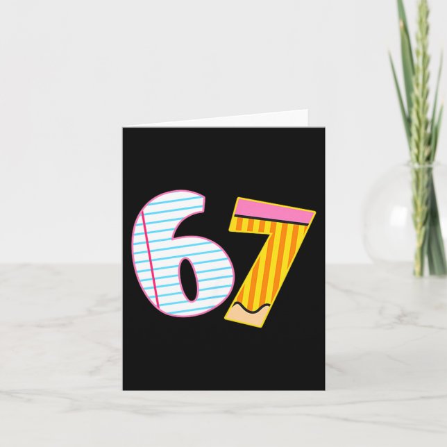 Carte I Survived 67 Days Of School Funny Meme Teacher 2  (Devant)