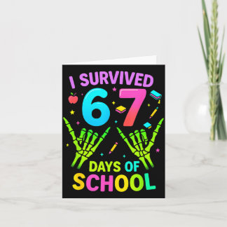 Carte I Survived 67 Days Of School Funny Meme Teacher St