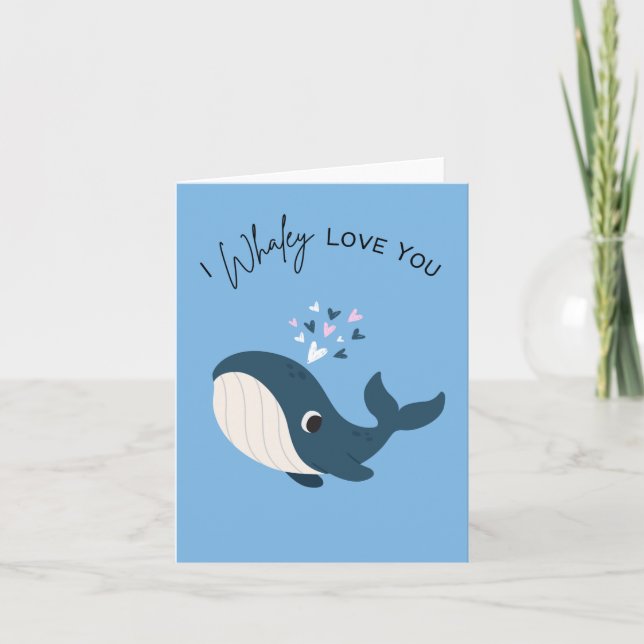 Carte I Whaley Love You - Pun Valentine's Day (Devant)