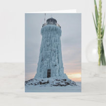 Ice covered lighthouse
