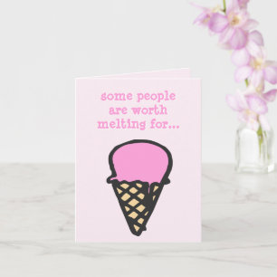 Carte Ice Cream Cone - Jolie Saint Valentin