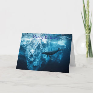 Carte Iceberg sous-marin et baleine à bosse