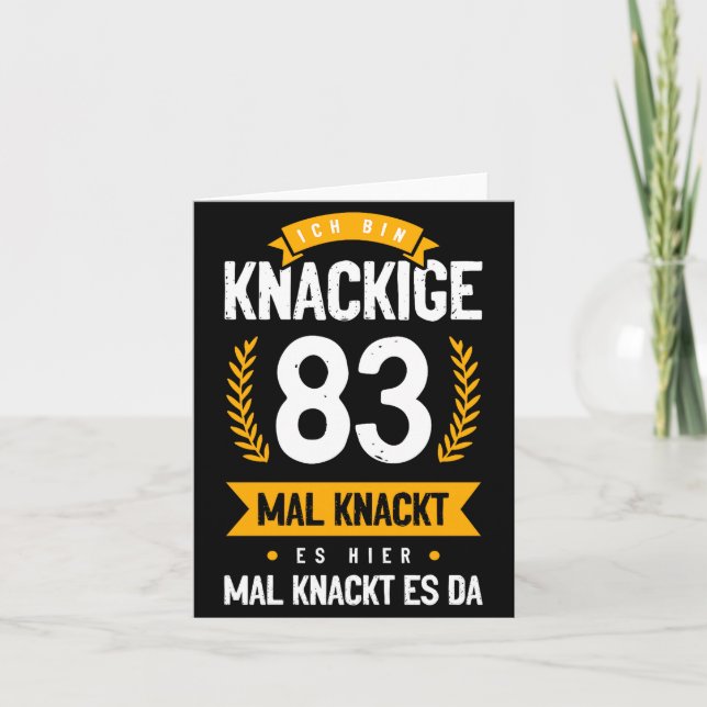 Carte Ich Bin Knackige 83 Mal Knackt Es Hier Mal Knackt  (Devant)