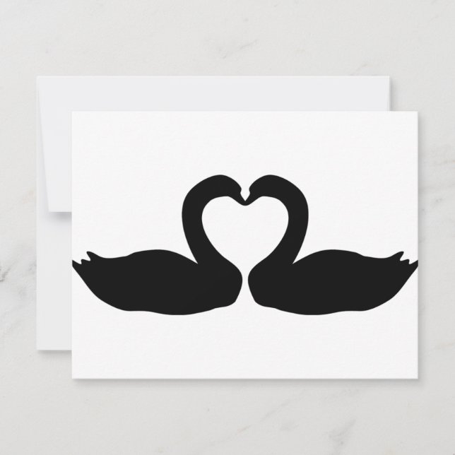 Carte icône de deux cygnes noirs (Devant)