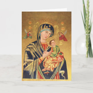 Carte Icône orthodoxe russe - Vierge Marie et bébé Jésus