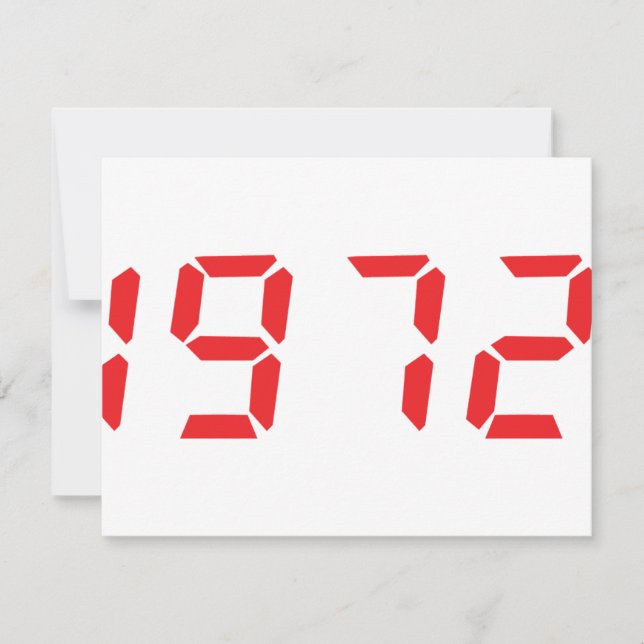 Carte icône rouge 1972 (Devant)