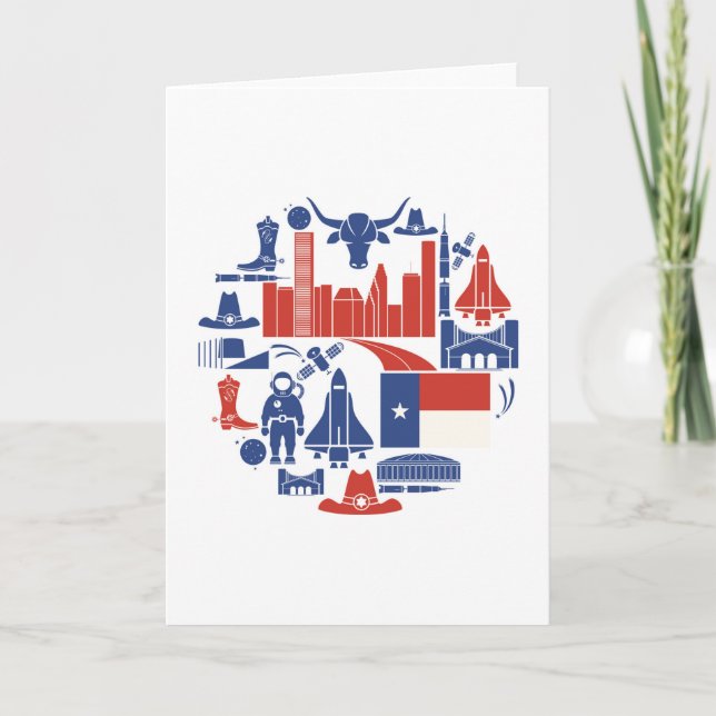 Carte Icônes de Houston le Texas (Devant)