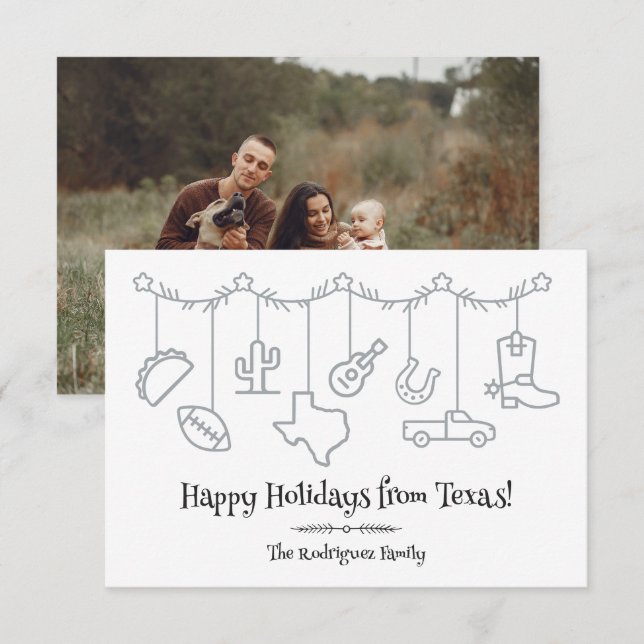 Carte Icônes de suspension Silver Texas Holiday (Devant / Derrière)