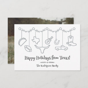 Carte Icônes de suspension Silver Texas Holiday