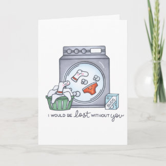 Carte I'd Be Lost Without You Folded Greeting Card