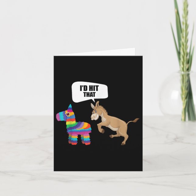 Carte ID Donkey J'Ai Touché Que Pinata Mexicain Drôle Ci (Devant)
