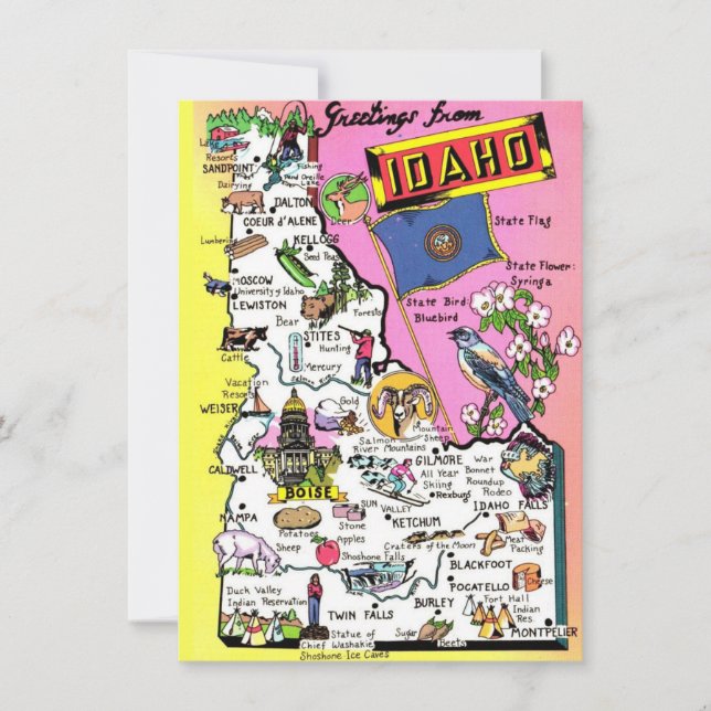 Carte Idaho Faire-part de déplacement (Devant)