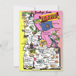 Carte Idaho Faire-part de déplacement
