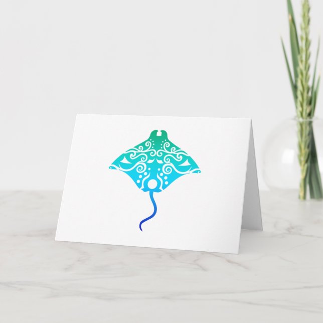 Carte Idée-cadeau de la tribu maorie Stingray Batoidea T (Devant)