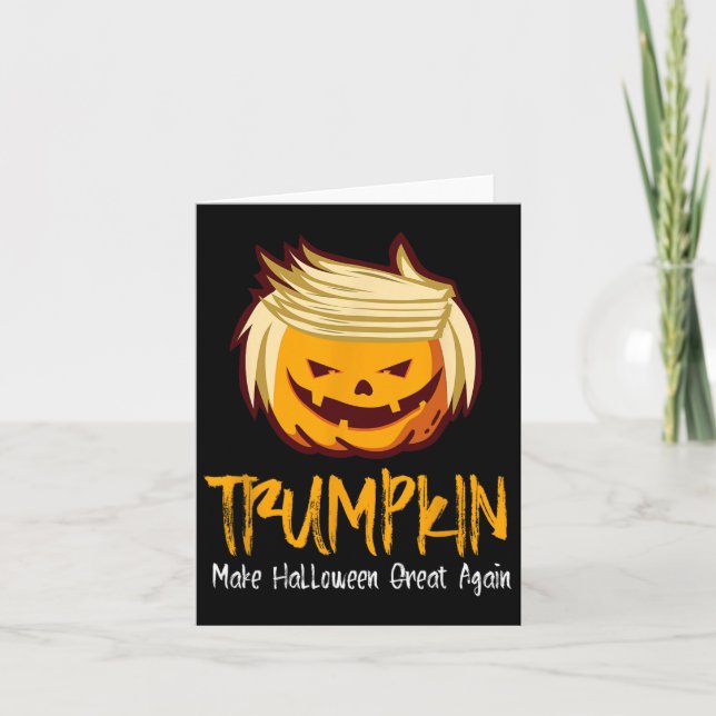 Carte Idée cadeau de l'Halloween amusant Donald Trump Co (Devant)