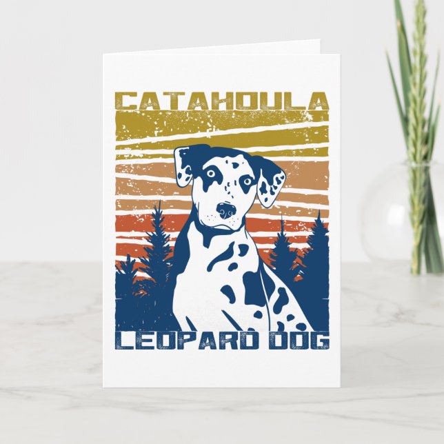 Carte Idée de cadeau de chien léopard Catahoula (Devant)