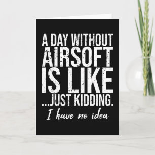 Carte Idée de cadeau sportif amusant Airsoft