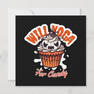 Carte Idée de cupcake Halloween pour le yoga des mamans