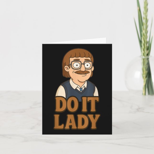 Carte Idée drôle de faire humour de chit lady  (Devant)
