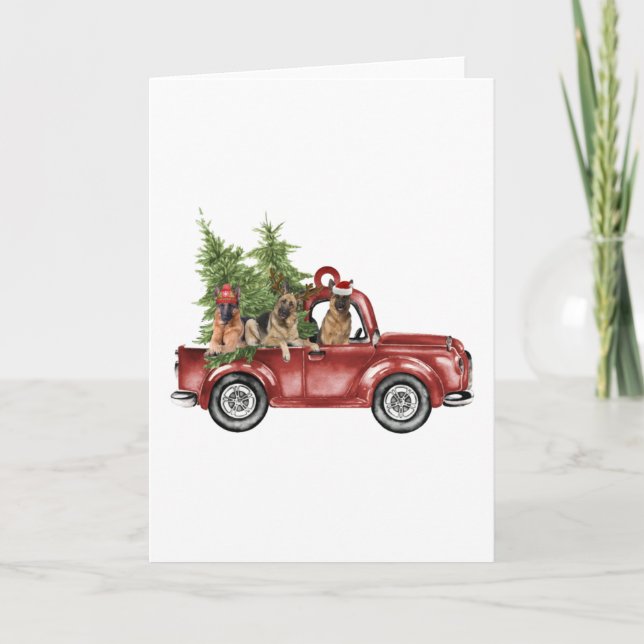 Carte Idées de Noël pour Berger Allemand Costume pour Ch (Devant)