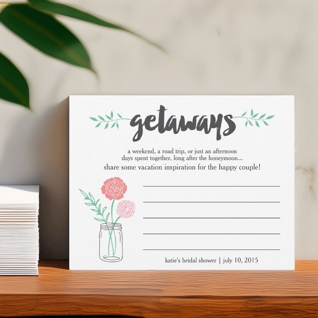 Carte Idées de vacances Fête des mariées | Mason J (Créateur téléchargé)