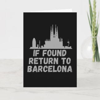 Carte  If Found Return To Barcelona- Spanish Catalan
