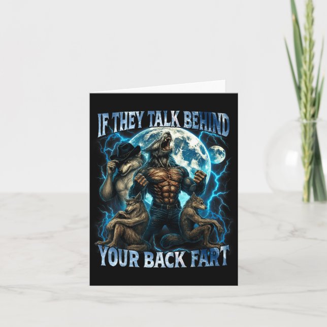 Carte If They Talk Behind Your Back Fart Funny Cringe Al (Devant)
