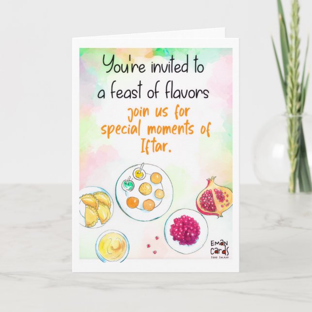 Carte Iftar Feast  - Colorful Card (Devant)