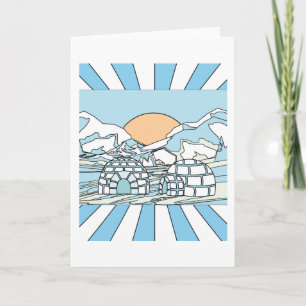 Carte Igloo paysage de neige et de glace
