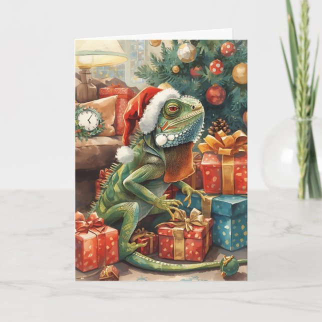 Carte Iguana vous souhaite un joyeux Noël (Devant)