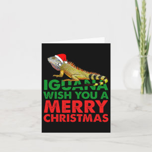 Carte Iguana Vous Souhaite Un Joyeux Noël Drôle Iguana