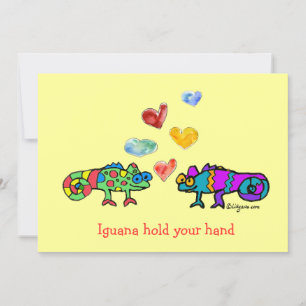 Carte Iguane tiens ta main