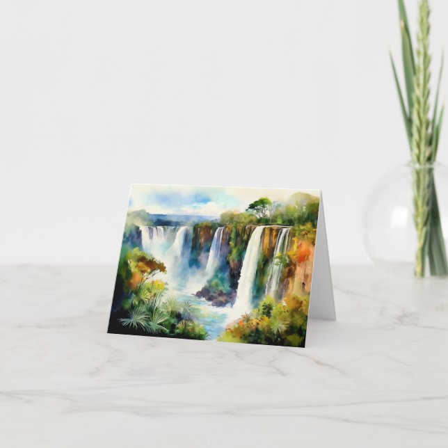 Carte Iguazu Falls Argentine Aquarelle (Devant)