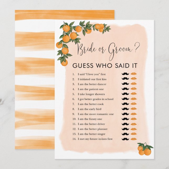 Carte Il A Dit Qu'Elle A Dit Bride Groom Fête des mariée (Devant / Derrière)
