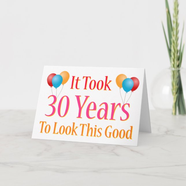 Carte Il a fallu 30 ans pour regarder ce bon (Devant)