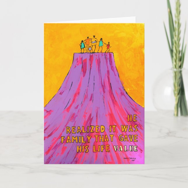 Carte Il a réalisé que c'était la famille qui a donné sa (Devant)